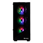 CASE GAMER HALION DRAGON CR15 CON FUENTE DE 500W, COLOR NEGRO, 4 COOLER RGB( DELANTERO 3 Y TRASERO 1).