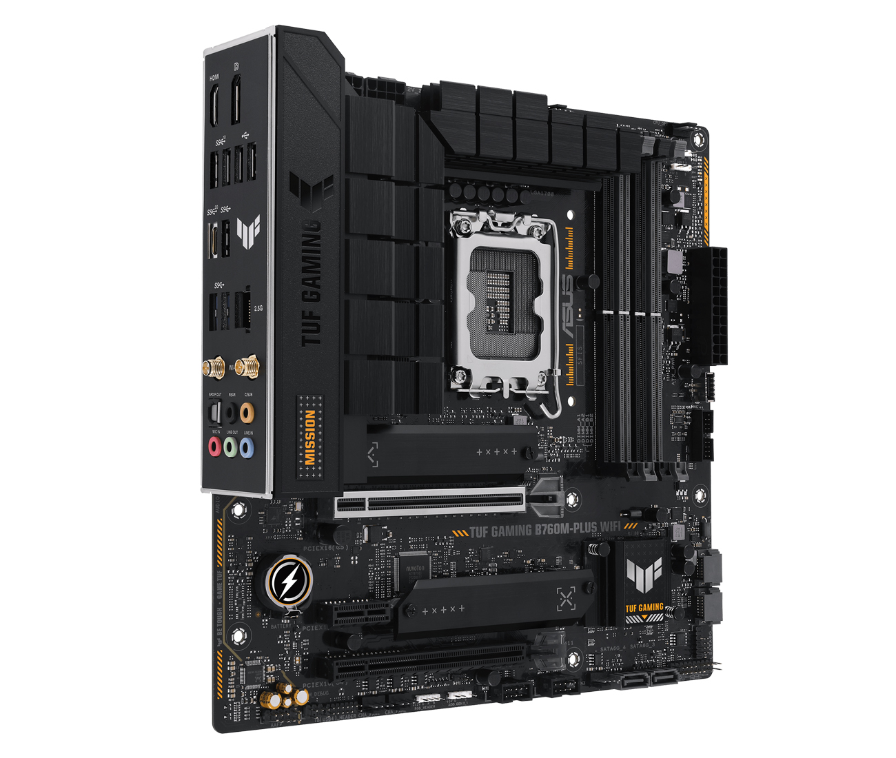 Motherboard ASUS TUF GAMING B760M-PLUS WIFI, Chipset Intel B760 DDR5, LGA1700, Micro ATX - Imagen 2