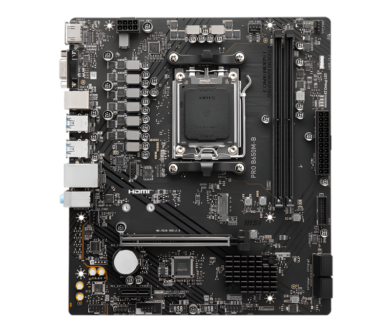 Motherboard MSI PRO B650M-B, Chipset AMD B650, Socket AMD AM5, mATX