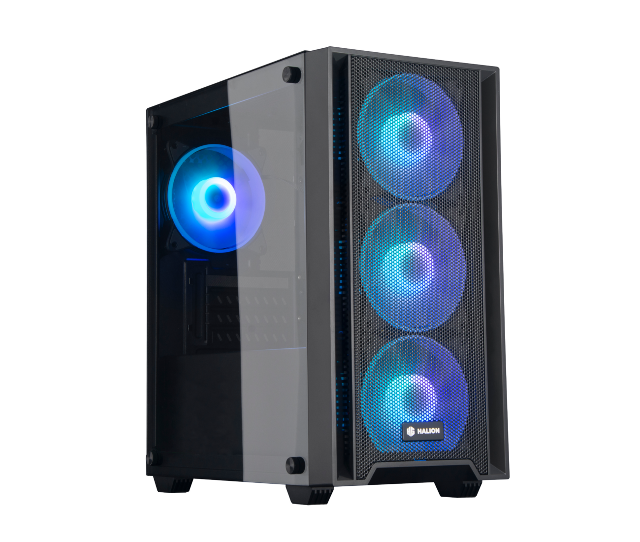 CASE GAMER RAGNAROK 321, FUENTE 550W REAL, COLOR NEGRO, COOLER 4 (DELANTERO 3 Y POSTERIOR 1).