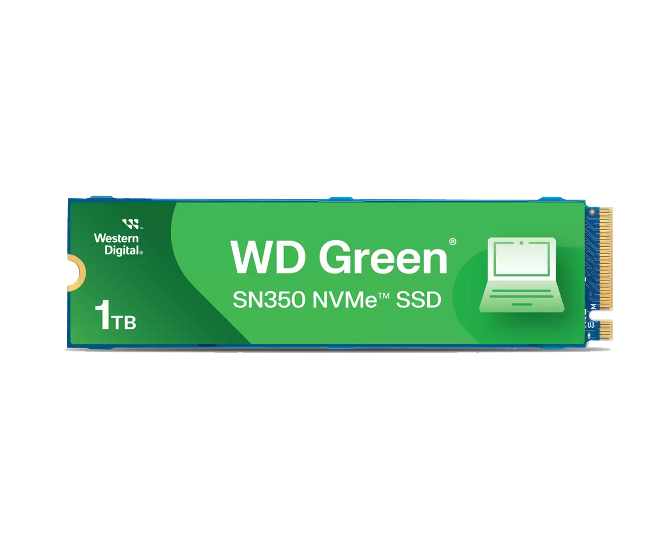 Unidad de estado solido Western Digital Green SN350 NVMe 1TB M.2 2280, PCIe Gen3.